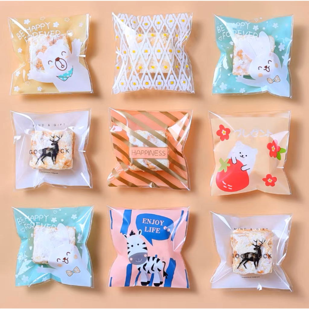 10 pcs OPP 7x7cm untuk cookies permen gelang arm candy gelang crafting manik OPP 77