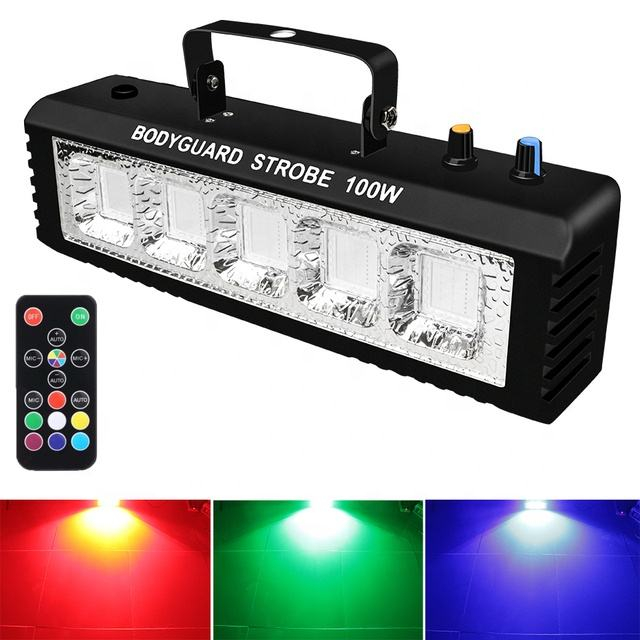 Lampu LED RGB Panggung Integrated Strobe 100W with Remote - ECO-240 - Black