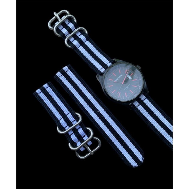 Strap tali kam tangan kanvas nylon military watch 22mm