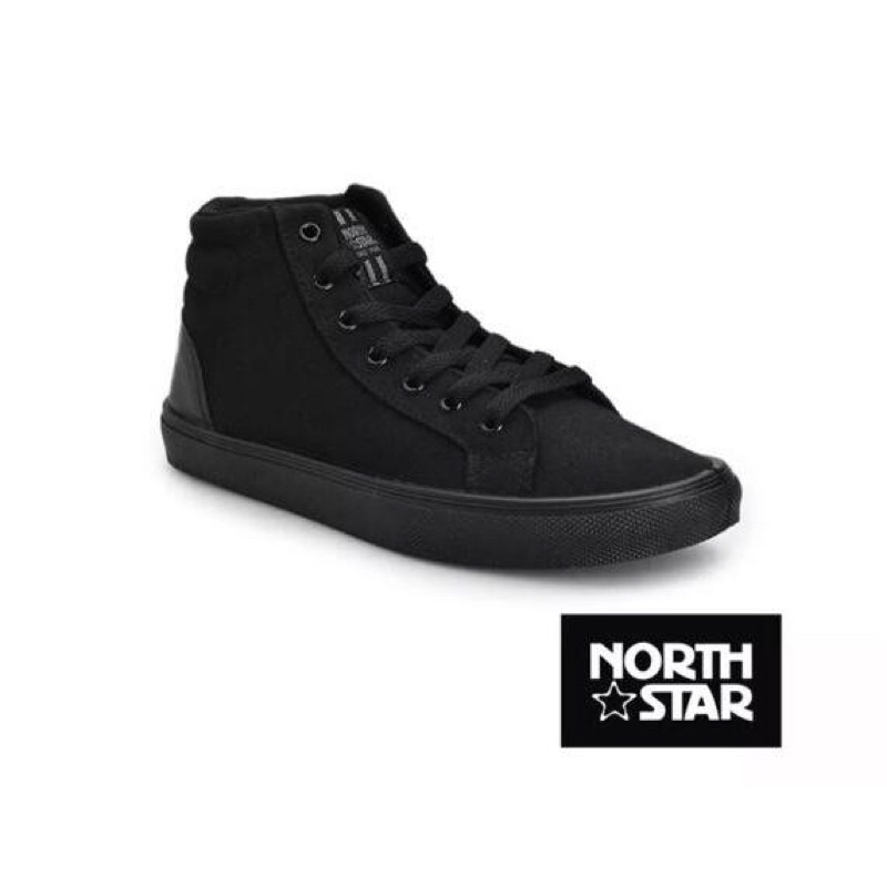 SEPATU SEKOLAH NORTH STAR HI FULL BLACK
