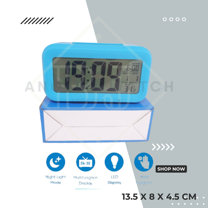 JAM MEJA DIGITAL TANGGAL SUHU HARI JAM 4 IN 1