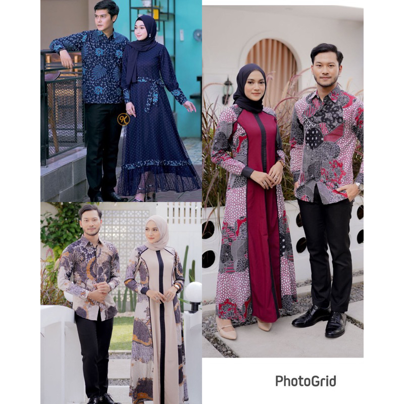 ORI KARYAKU COUPLE LAMARAN GAMIS MUSLIM BATIK BROKAT PREMIUM MODERN KONDANGAN