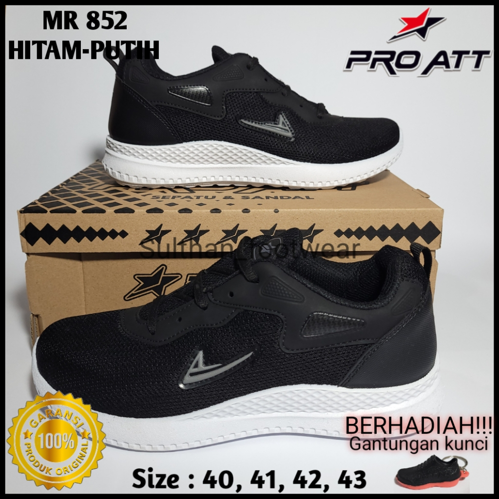 Sepatu sekolah SMP SMA PRO ATT MR 852 HitamPutih 40 41 42 43