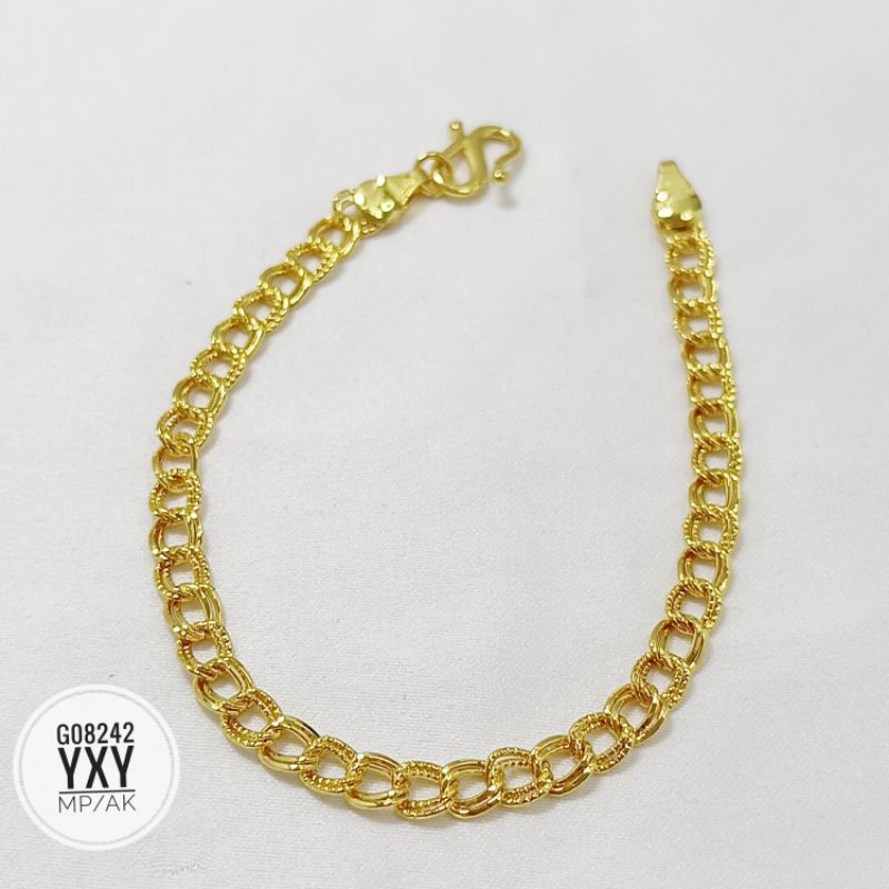 Gelang yaxiya rantai warna 24k G08242