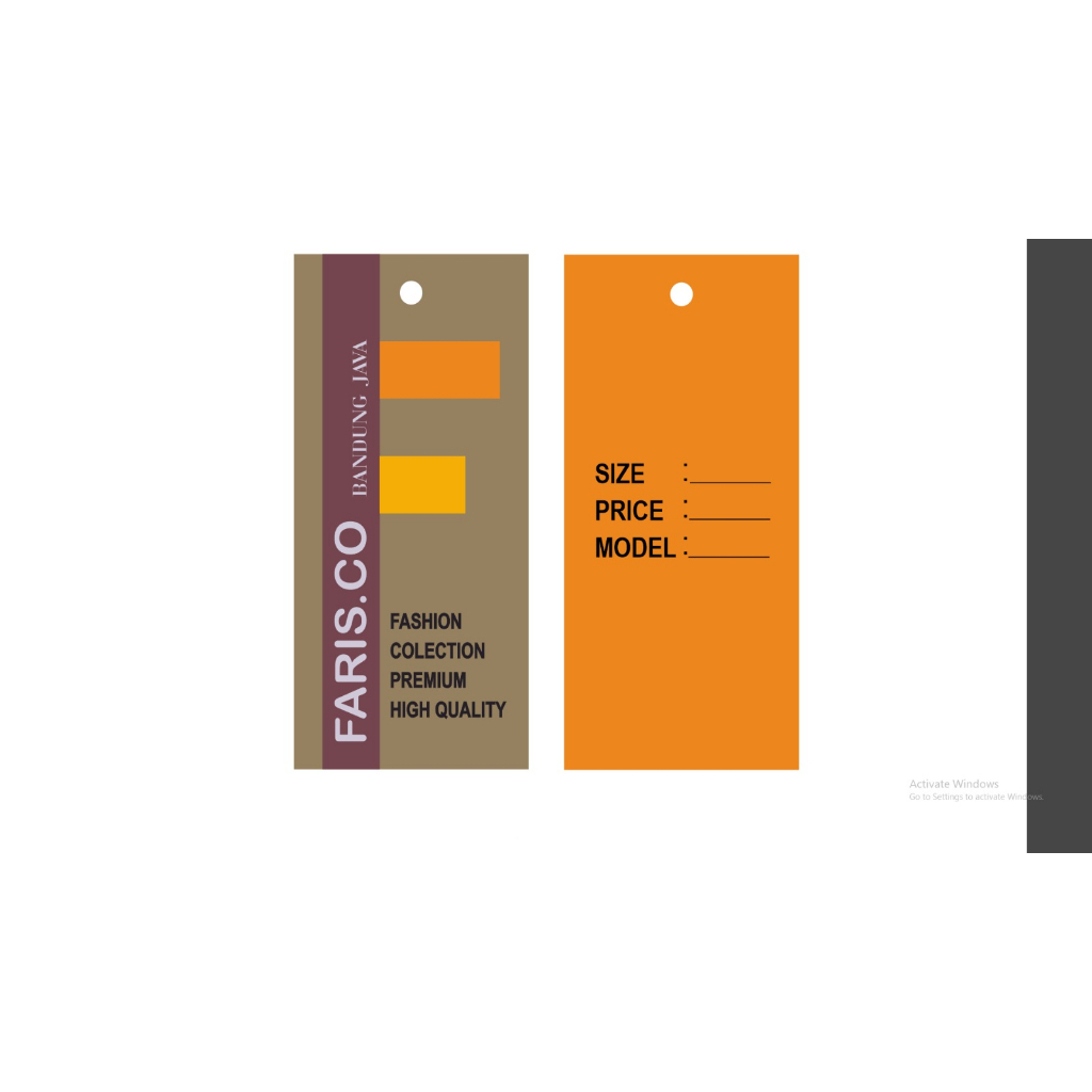 

Label hangtag faris.CO