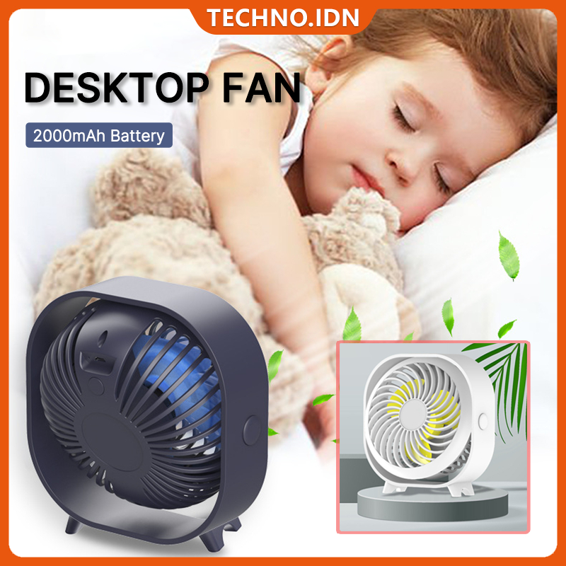 Kipas Angin Desktop 2000mAh Baterry Mini Fan