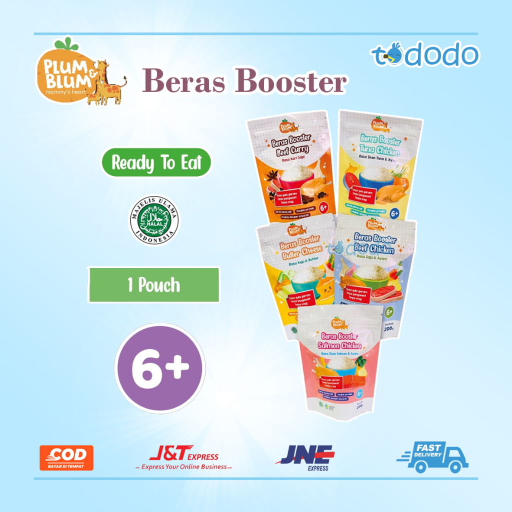 Beras Mpasi BB Booster / Bubur Bayi Plum &amp; Blum 6 Bulan - 200 gram