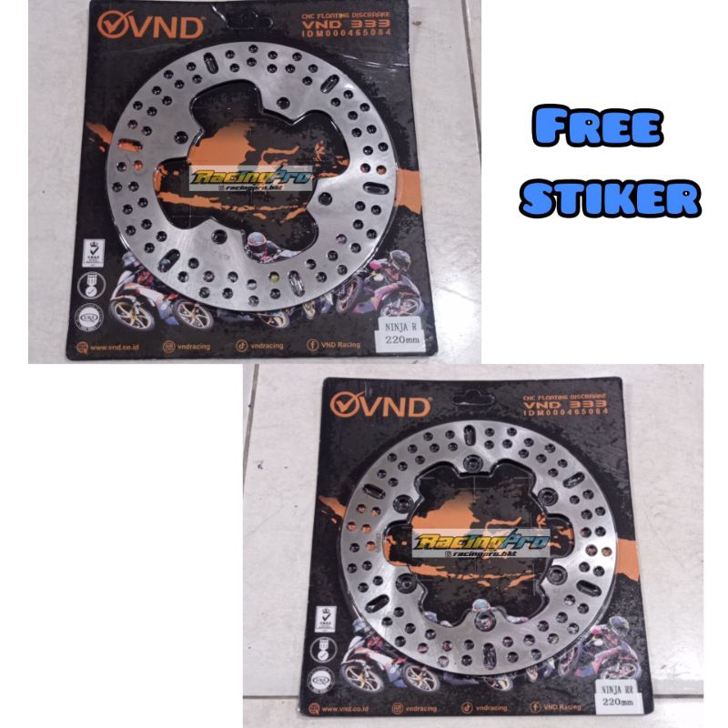 Piringan Cakram Belakang 220MM VND NINJA R RR Cakram Belakang NINJA RR VND Mx king