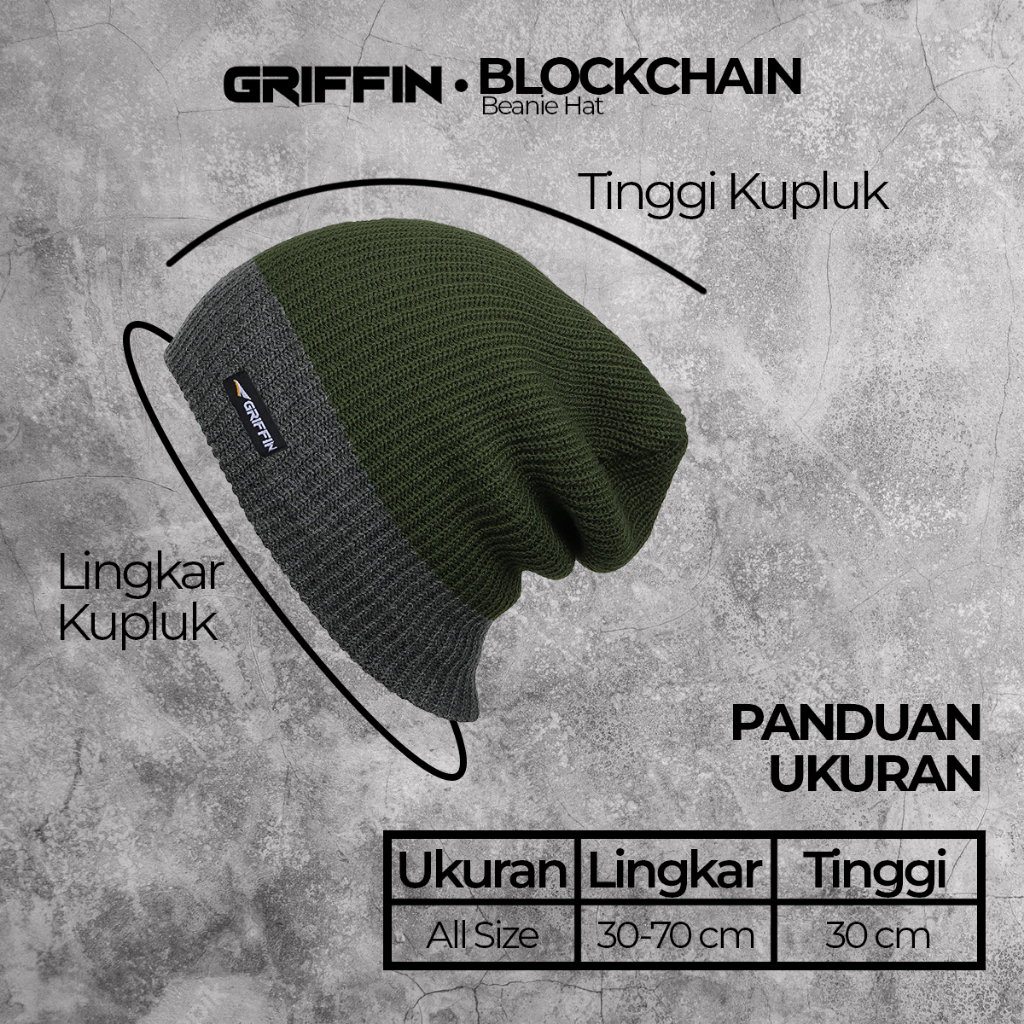 Kupluk Pria Dewasa Gunung Hangat Blockchain by Griffin