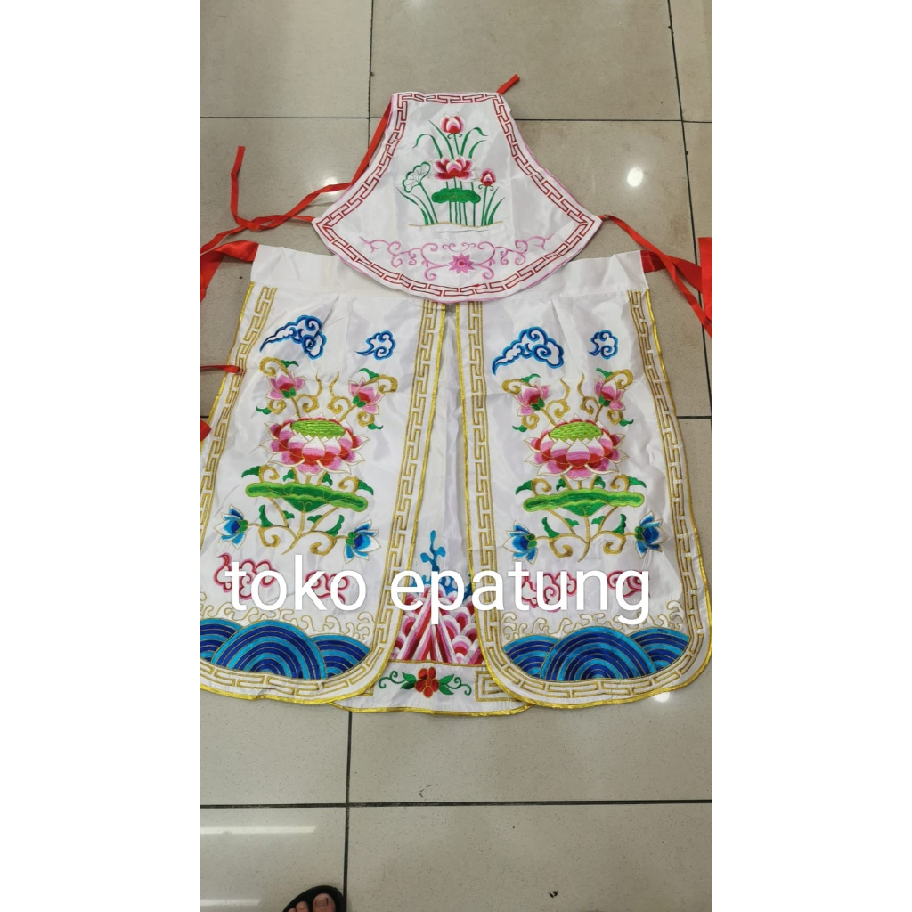 Baju tatung / Lok Thung - Otto / Oto - Dewa - Teratai - Putih