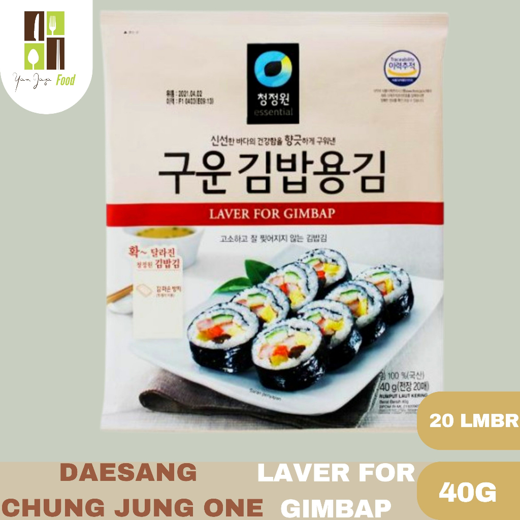 Daesang Chung Jung One Laver For Kimbap / Rumput Laut Korea 40g Isi 20 Lembar