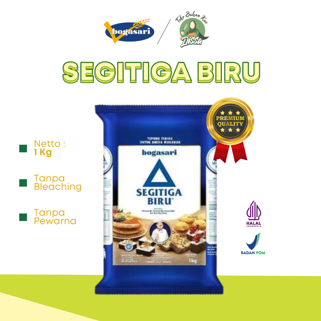 

Segitiga Biru Premium 1 Kg | Tepung Terigu by Bogasari - Tobaqdissa