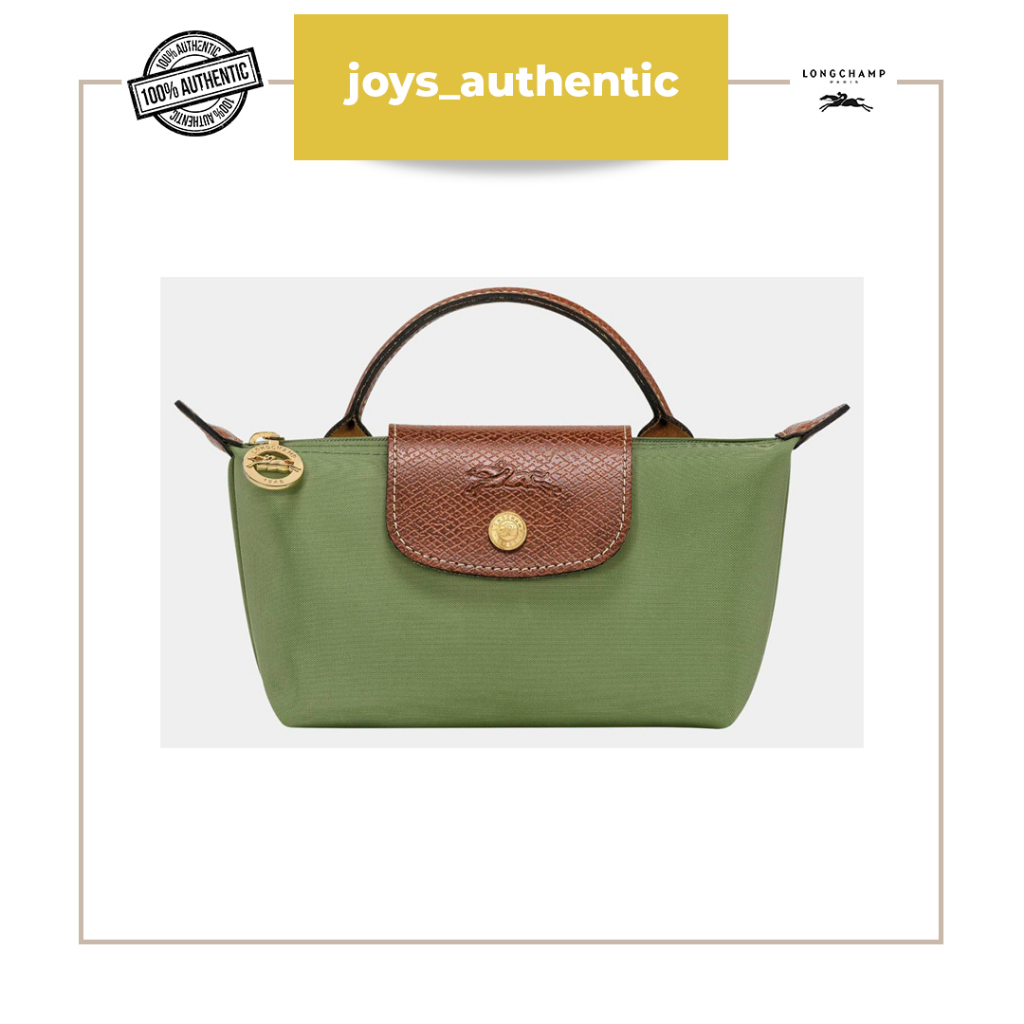 Tas Wanita Longchamp City Pouch Hijau Green Wheat Woman Bag Authentic Original