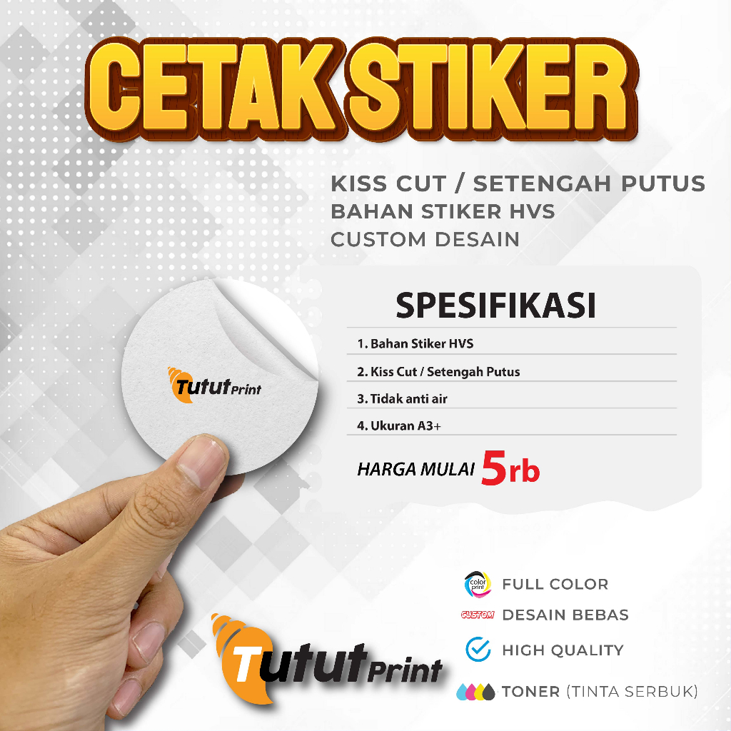 

stiker hvs / stiker label makanan / bahan stiker hvs