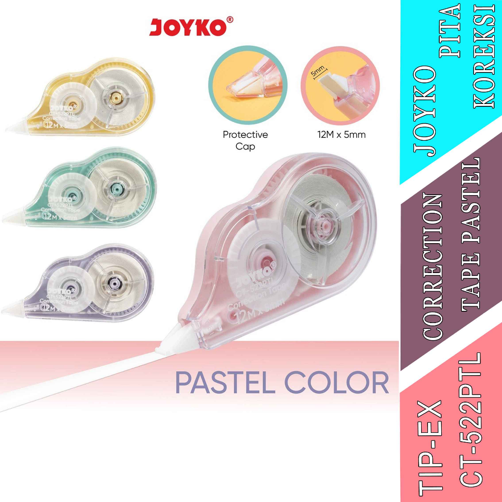 

Joyko / Correction Tape / Tip-Ex Pastel Color / CT-522PTL