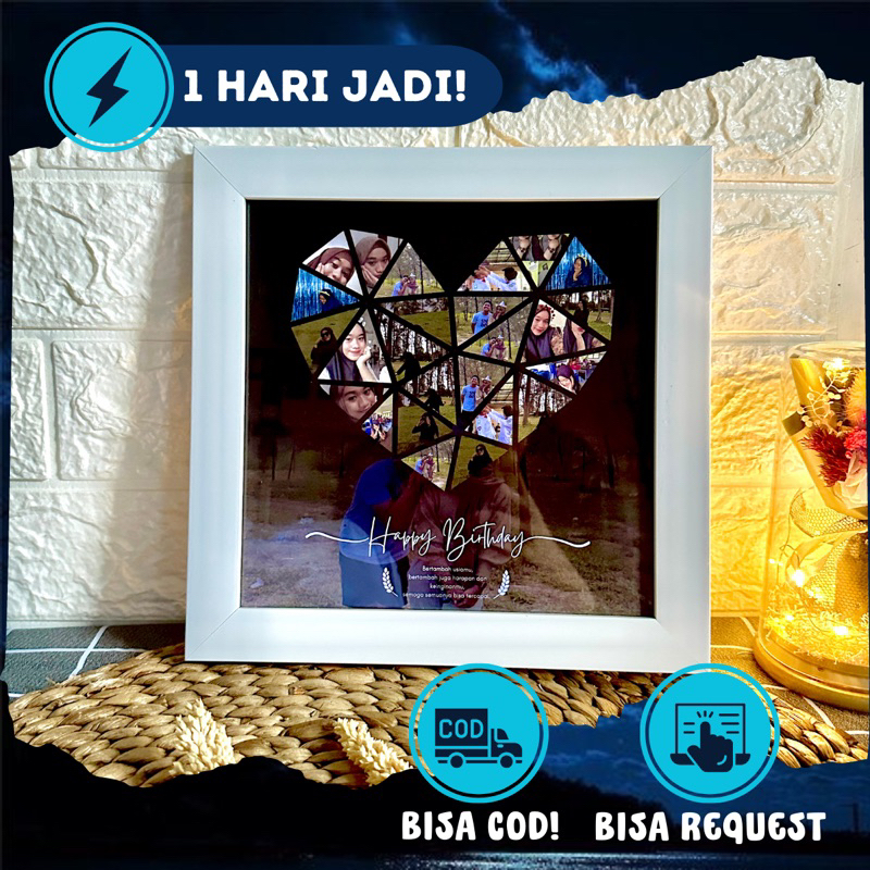 Love puzzle frame | kado ulang tahun | kado anniversary | kado pernikahan | kado engagement | kado tunangan | kado pacar | hadiah wisuda | hadiah perpisahan | kenang kenangan | pajangan | figura