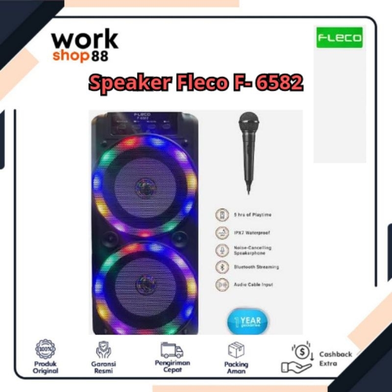 Speaker Bluetooth Aktif Fleco F-6582 Original.