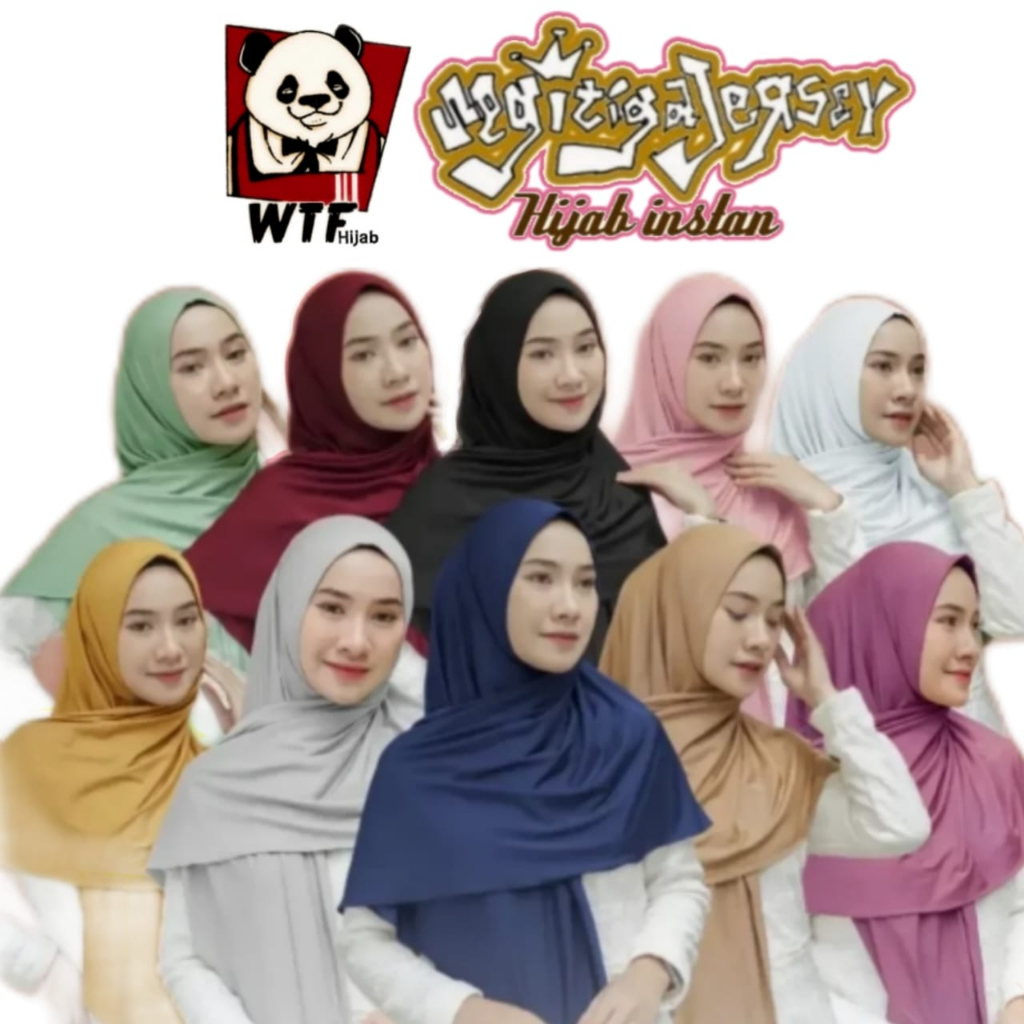 JILBAB SEGITIGA INSTAN JERSEY DEWASA ||   Hijab Segitiga Jersey Premium