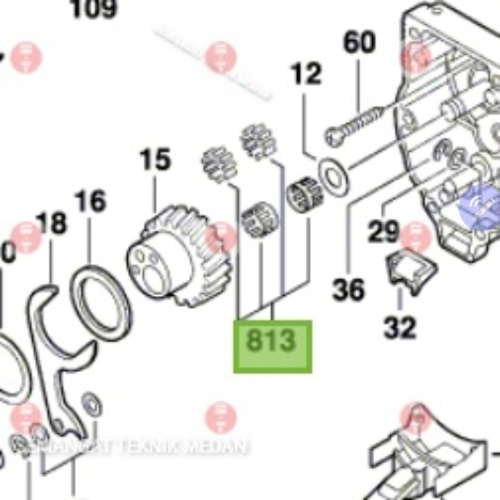 GST80PBE GST80PB NEEDLE ROLLER CAGE JIGSAW GST 80 PBE BOSCH 2607001130