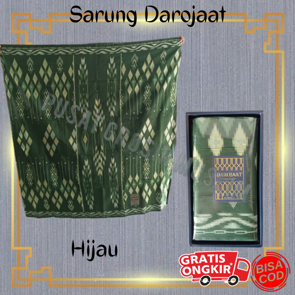 Promo Sarung Tenun Darojaat Hijau Asli Pekalongan Sarung Semi Tenun Darojat Termurah