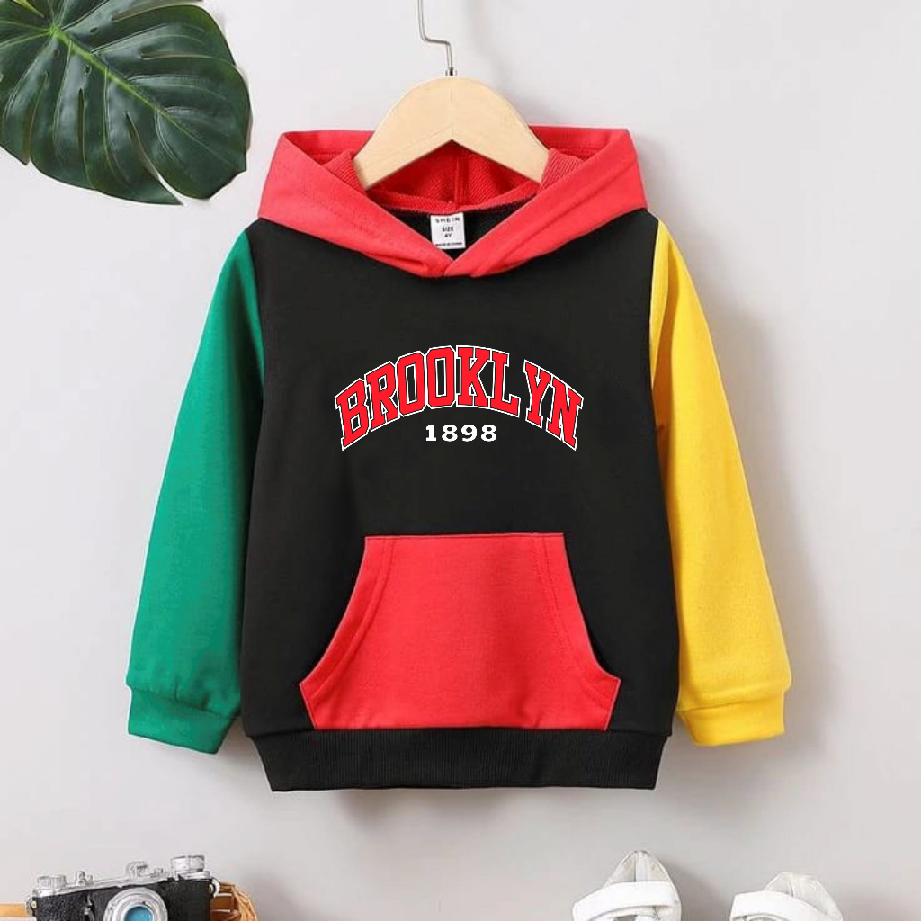 Hoodie Anak Laki Laki Perempuan Broklyn Anak Usia 2-12Hoodie /Sweater Anak Keren/HoodieAnak Anak Terbaru