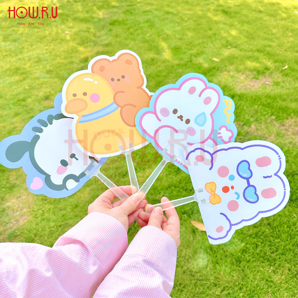 HOW.R.U | Kipas Lipat Animal  / Korean Portable Folding Fan