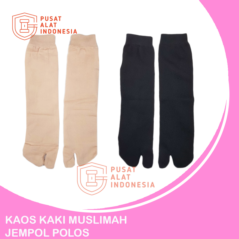 Kaos Kaki Wanita Muslimah Jempol Polos Bahan Polyester Kk01