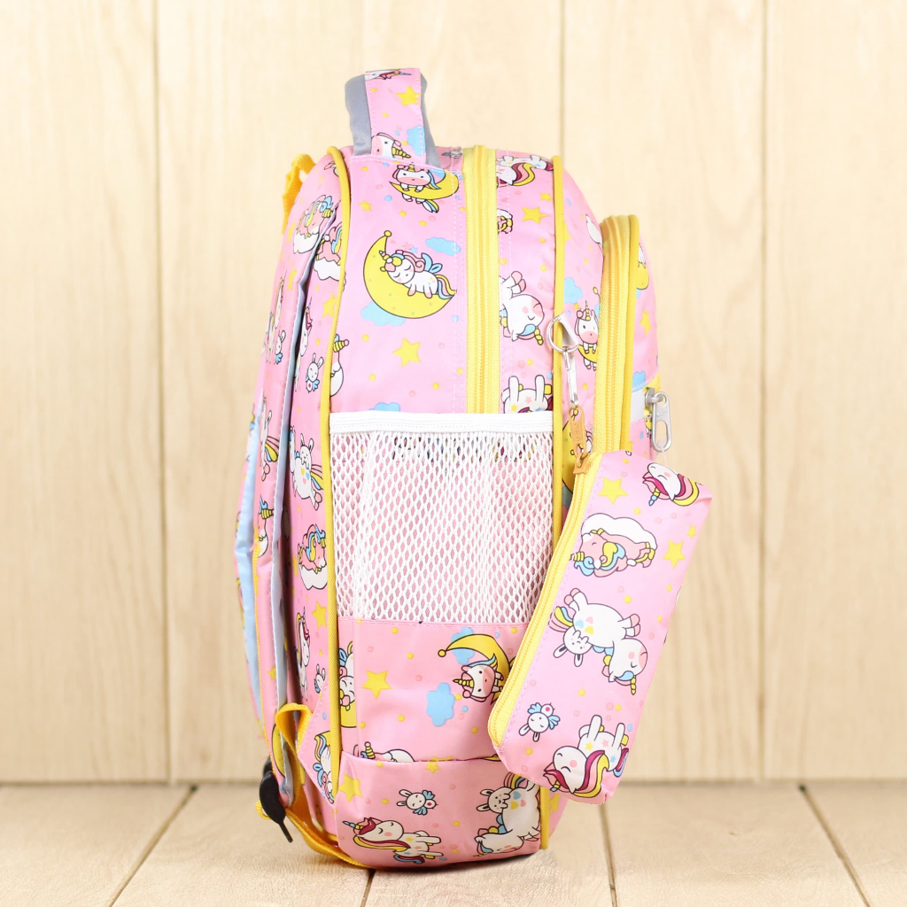 Tas Ransel Anak Cahaya Pony Bulan Pink Kuning Sekolah Paud Anak Perempuan Ransel Anak Cantik Bonus Raincover Tempat Pensil Murah Tebal