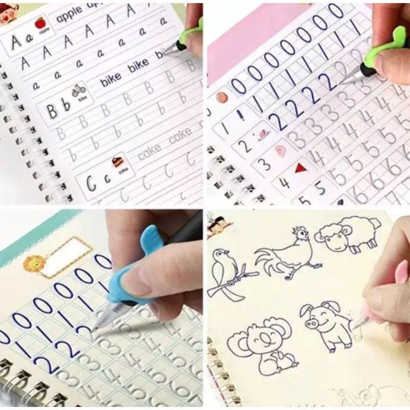 

buku sank magic book 1 set (4buku+5refill+1pen+1handle pen)