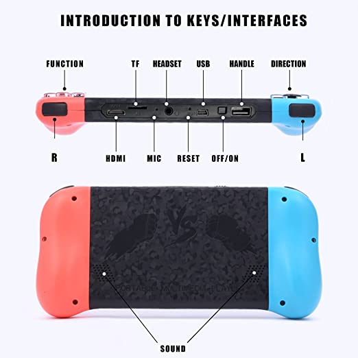 Baru Kedatangan X50 Genggam 5.1 Inci Layar 8GB Retro Video Game Konsol Dibangun Di 6800 + Game dukungan Output TV