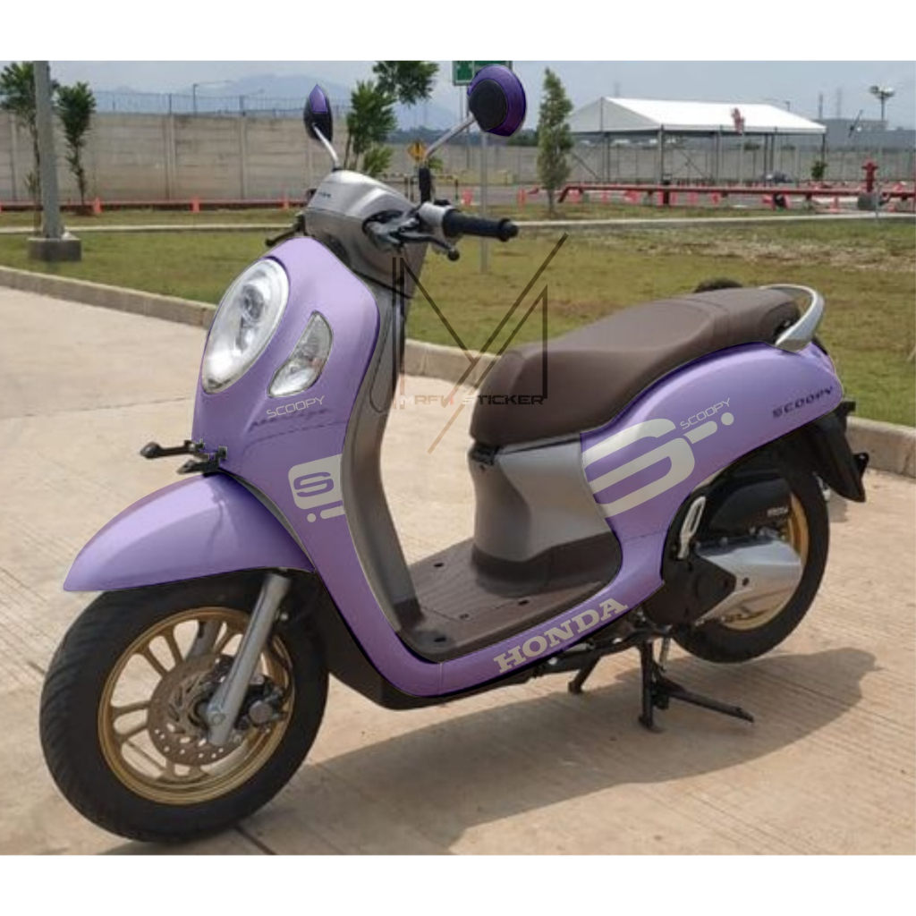 Decal Scoopy full body Ful Blok stiker dekal New Fi lilac
