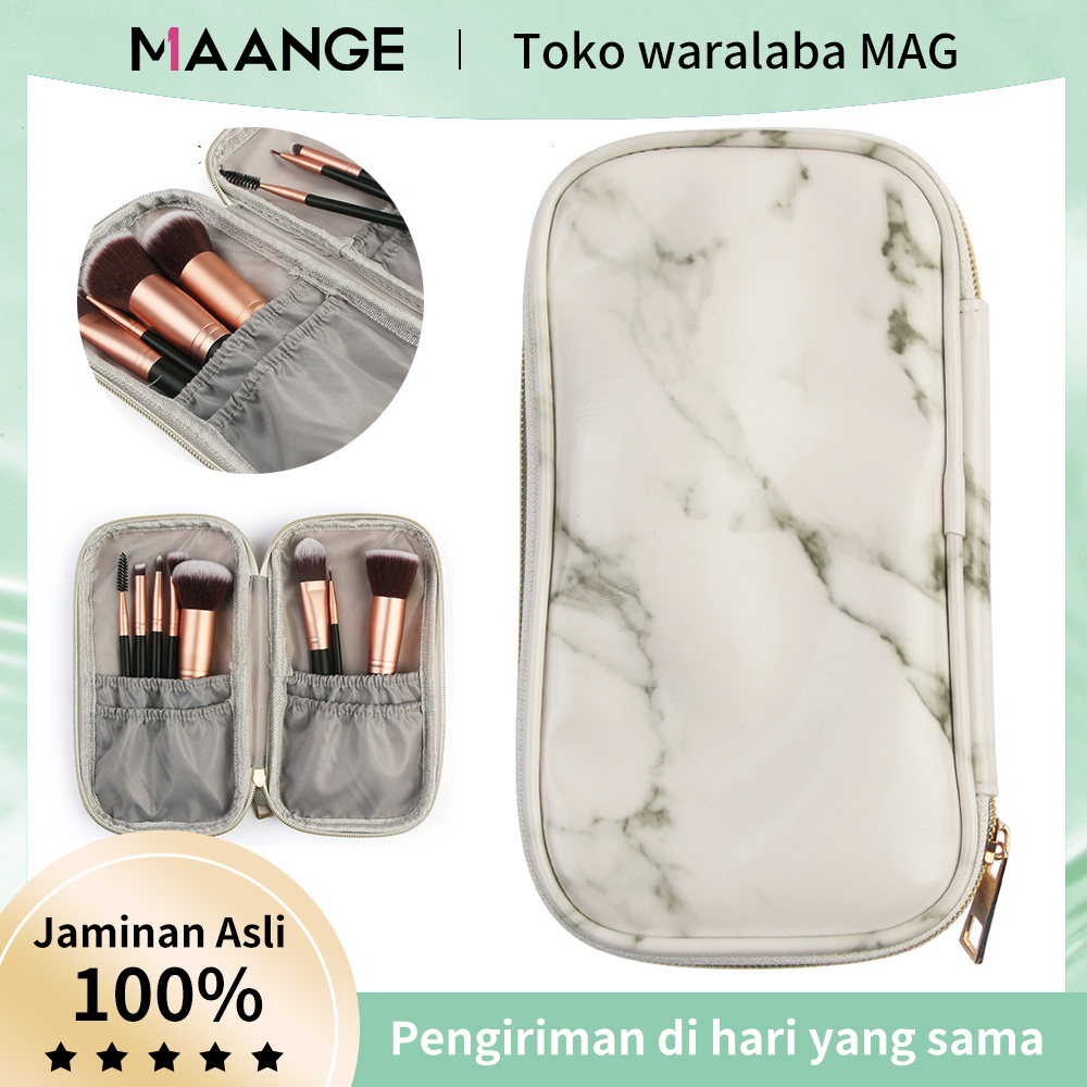 MAANGE0111 Wanita Gadis Tas Kosmetik Kecil Kuas Organizer Kantong Rias Perjalanan Mini Tas Tangan Shell Make Up Tas Lipstik