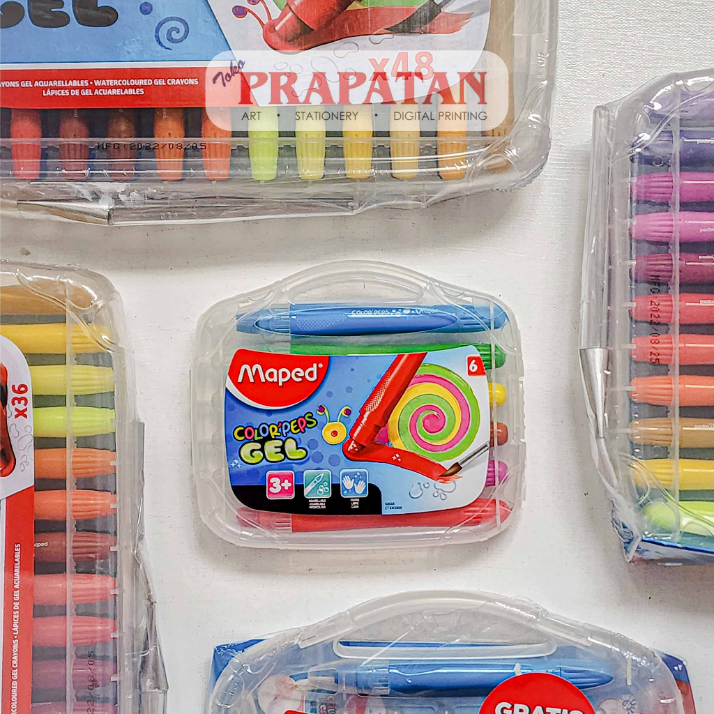 

Maped Watercolor Gel Crayon Colorpeps 6c-24c | Krayon Gel