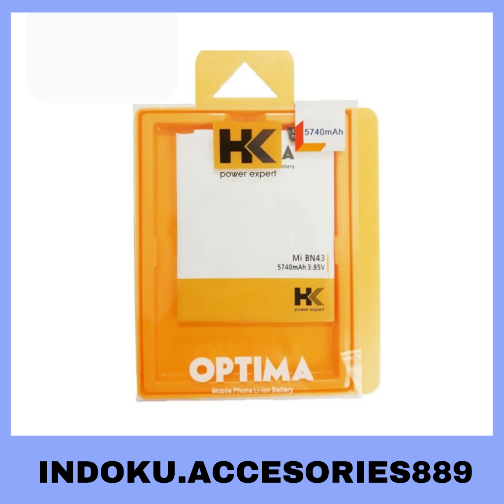 Baterai HK Optima Redmi Note 4X BN43 5740 mAh 3.85V Double Power ORIGINAL 100%