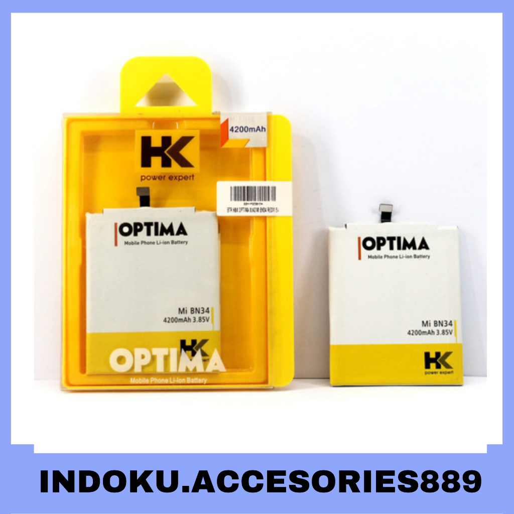 Baterai HK BN34 Redmi 5A Double IC 4200mAh ORIGINAL 100%