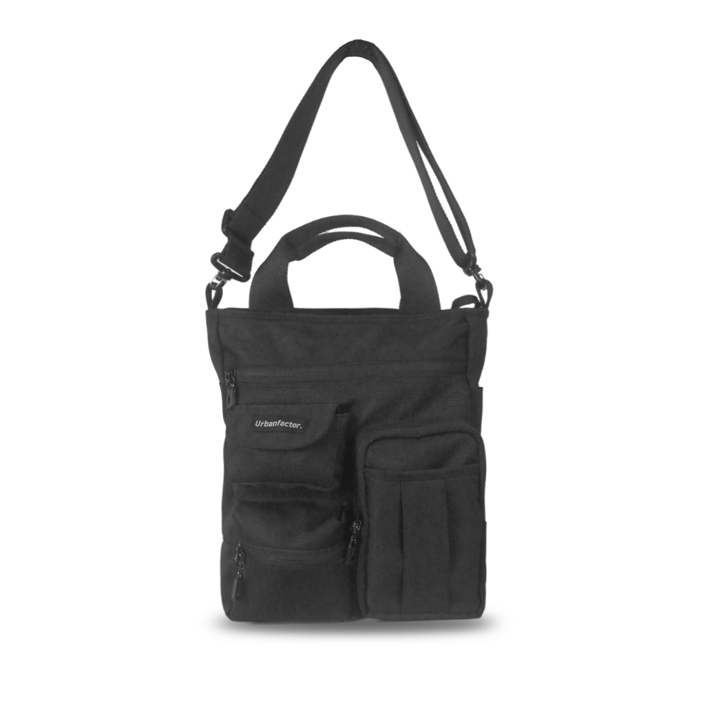 FUSION BLACK |ManNeedMe x URBAN| Tas Selempang Pria Wanita Tas Jinjing Tote Bag ORIGINAL