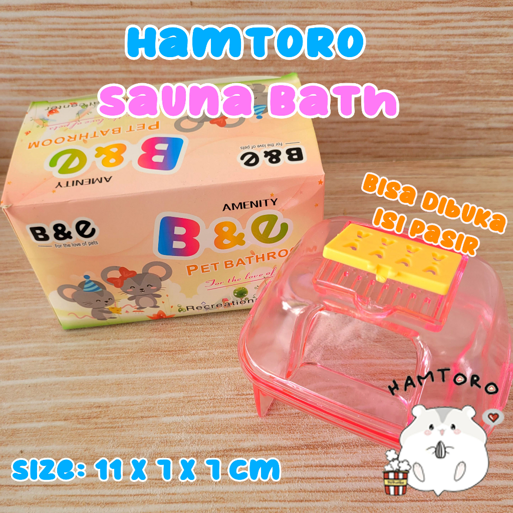 NEW! Hamtoro Sauna Bath Tempat Mandi Hamster Luas BAHAN TEBAL