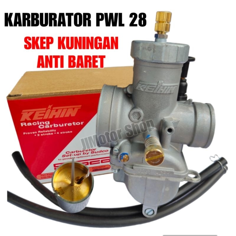 KARBU KARBURATOR PWL 28 SUDCO KAWASAKI NINJA R RR SKEP KUNINGAN TEMBAGA ANTI BARET UNIVERSAL SEMUA MOTOR EASY SETTING