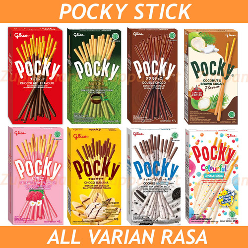 

GLICO POCKY All Variant - Rasa Lengkap - Coklat - Matcha - Strawberry - Biskuit Stik Renyah