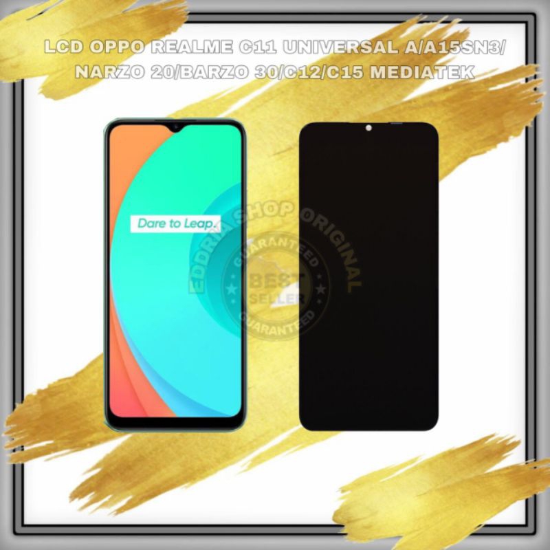 LCD TOUCHSCREEN REALME OPPO C11-UNIVERSAL-A15-A15S-V3-NARZO 20-NARZO 30-C12-C15- MEDIATEK INCEL BLACK ORIGINAL