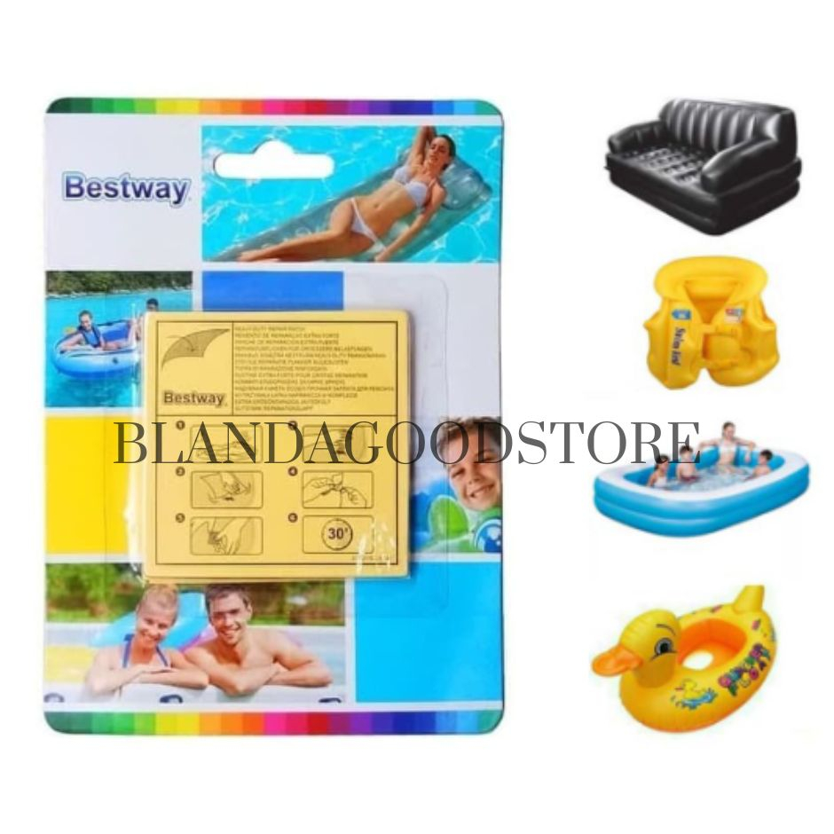 ✨11.11✨ Bestway - Lem Tambal Ban Kolam Plastik Renang Anak Repair Kit Repair Kit / Lem Tambal Bestwa