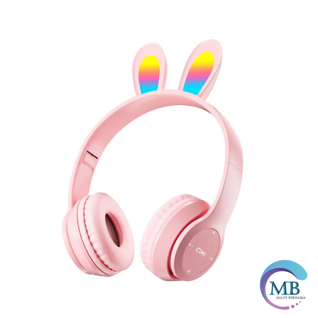 P47R CAT EARS HEADSET headphone Hf bando telinga kucing LED BANDO BLUETOOTH wireles RGB GAME HEADSET G-P47R LED WIRELESS super BASS MB8072