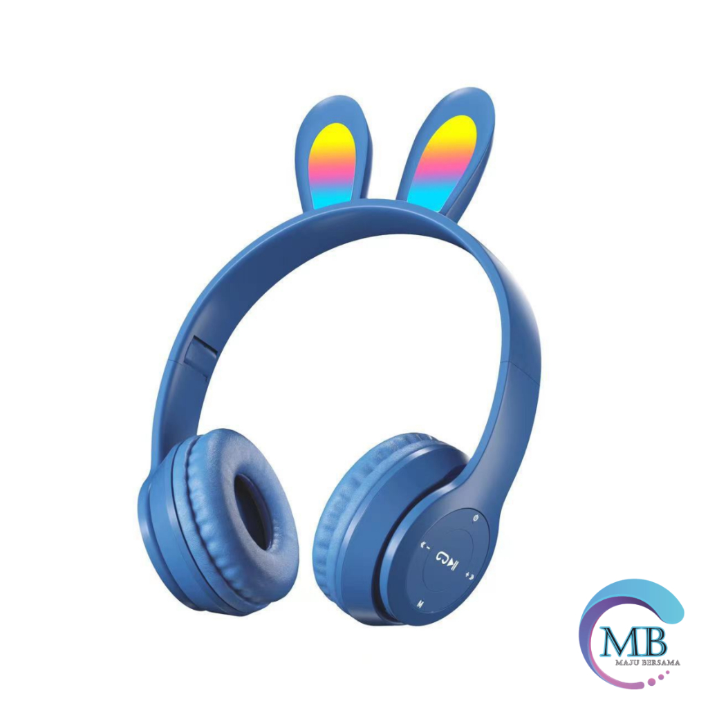 P47R CAT EARS HEADSET headphone Hf bando telinga kucing LED BANDO BLUETOOTH wireles RGB GAME HEADSET G-P47R LED WIRELESS super BASS MB8072