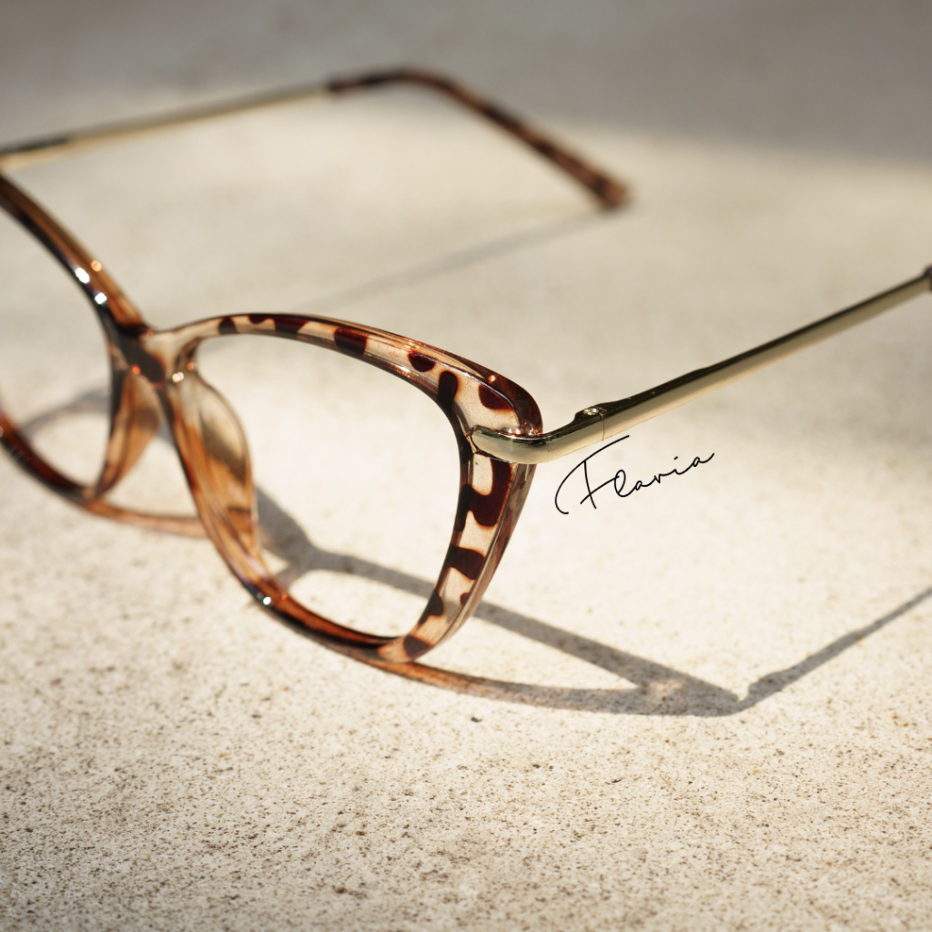 Flavia Eyewear - Kacamata Garcia Square Acetat (custom minus, photochromic, blueray, bluechromic dan photobrown)