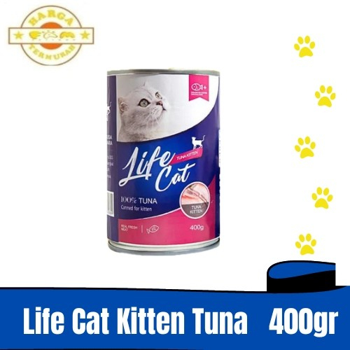 Life Cat Kaleng Kitten Tuna 400gr  Makanan Kucing Basah Life Cat