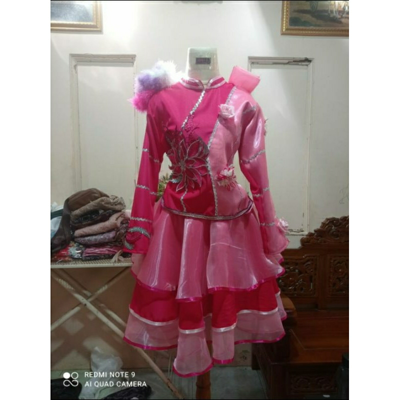 baju mayoret pink fanta dan pink muda