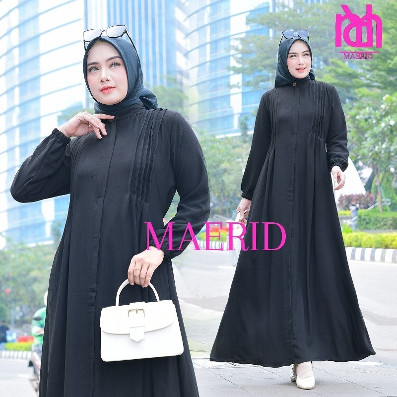GAMIS POLOS MENYUSUI BAHAN CRINKLE / GAMIS CRINKLE HITAM / DRESS POLOS CRINKLE /GAMIS CRINKLE UKURAN