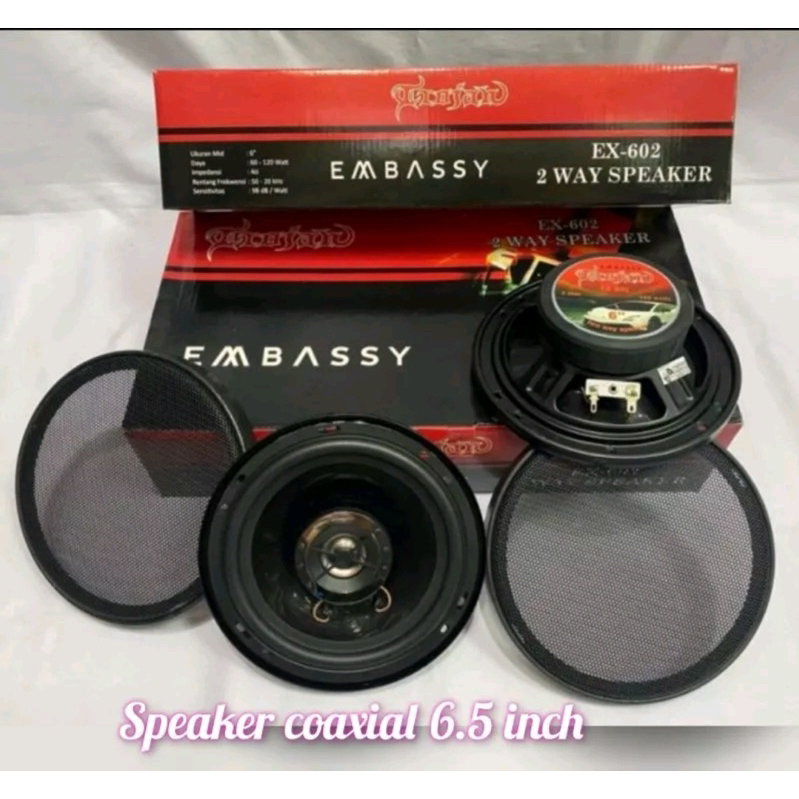 Speaker Pintu Coaxial Mobil Embassy 6 inch