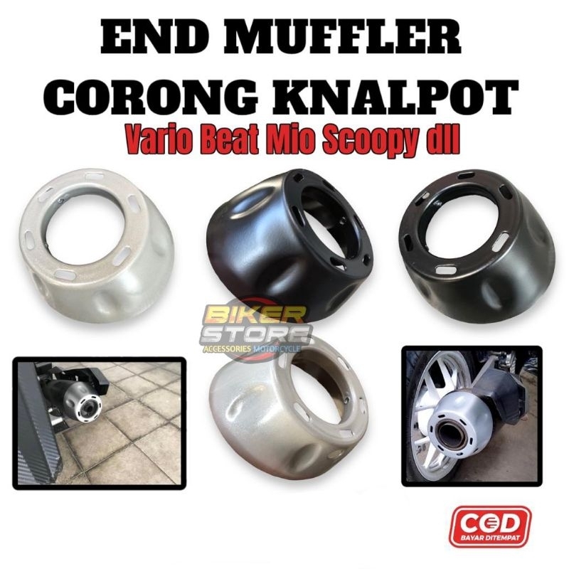 End Muffler end cup moncong tutup knalpot vario 125 150 PCX BEAT SCOOPY MIO Produk Import Model Vietnam