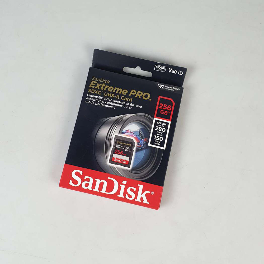 SanDisk SD Card Extreme Pro UHS-II U3 6K 280 MB/s 256GB - SDSDXEP-GN4IN - Black